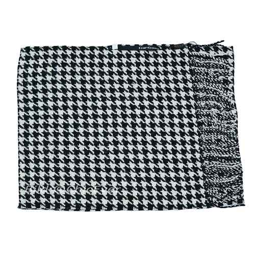 Eleganter Schal aus Wolle, Wollschal, 33cmx175cm, schwarz weiß 5189